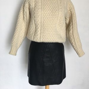 Zara Faux Leather A-Line Mini Skirt